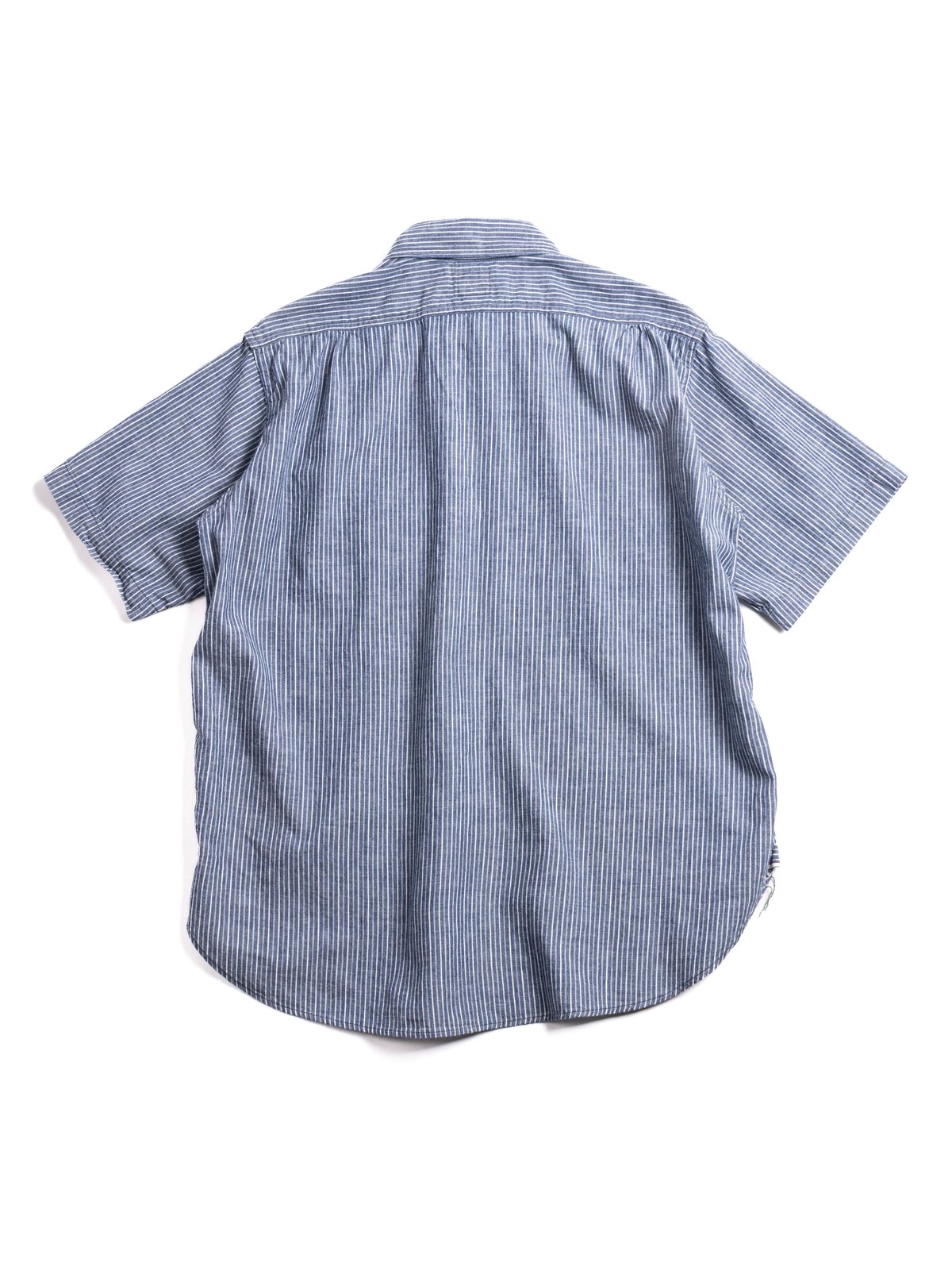 (3213S&ndash;SC) NAVY CUT S/S STRIPE CHAMBRAY INDIGO - Image 3
