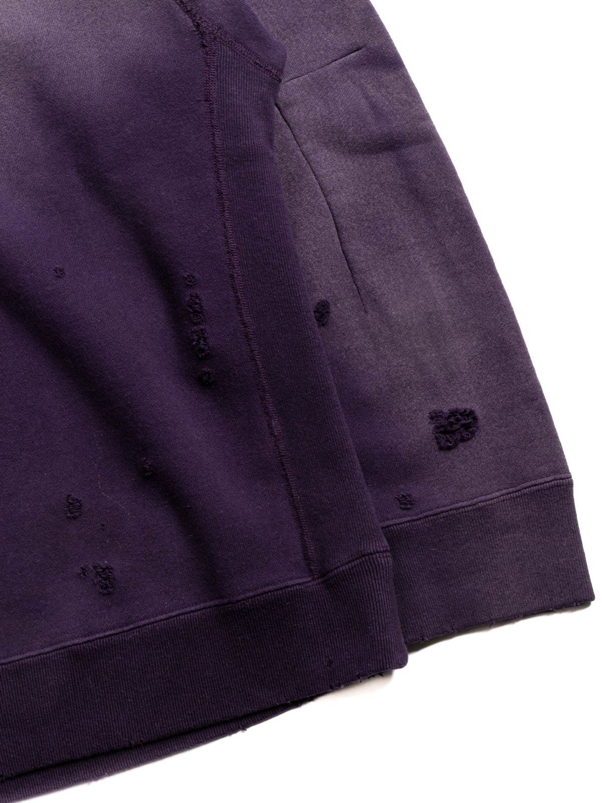 NEEDLES DECONSTRUCTED SWEAT SHIRT PURPLE - Image 3