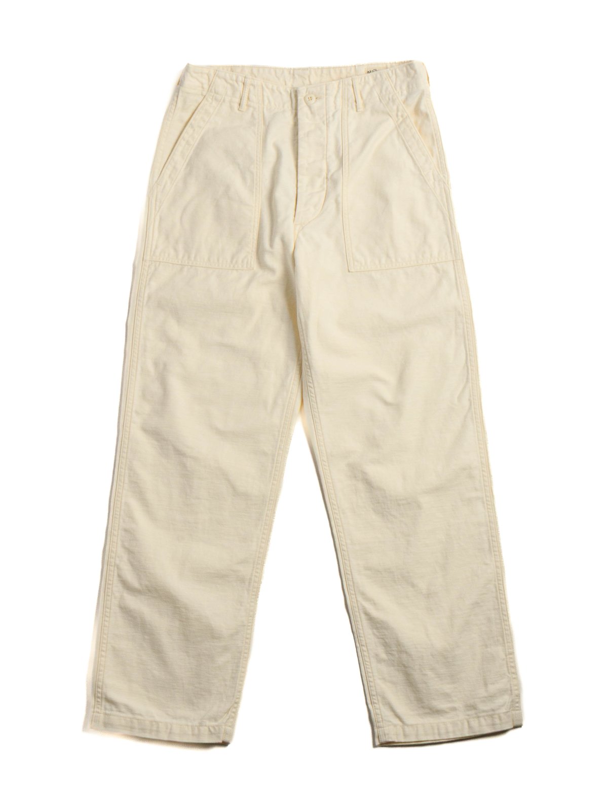 (Lot 5002) FATIGUE PANT (REGULAR FIT) REVERSE SATEEN ECRU - Image 1