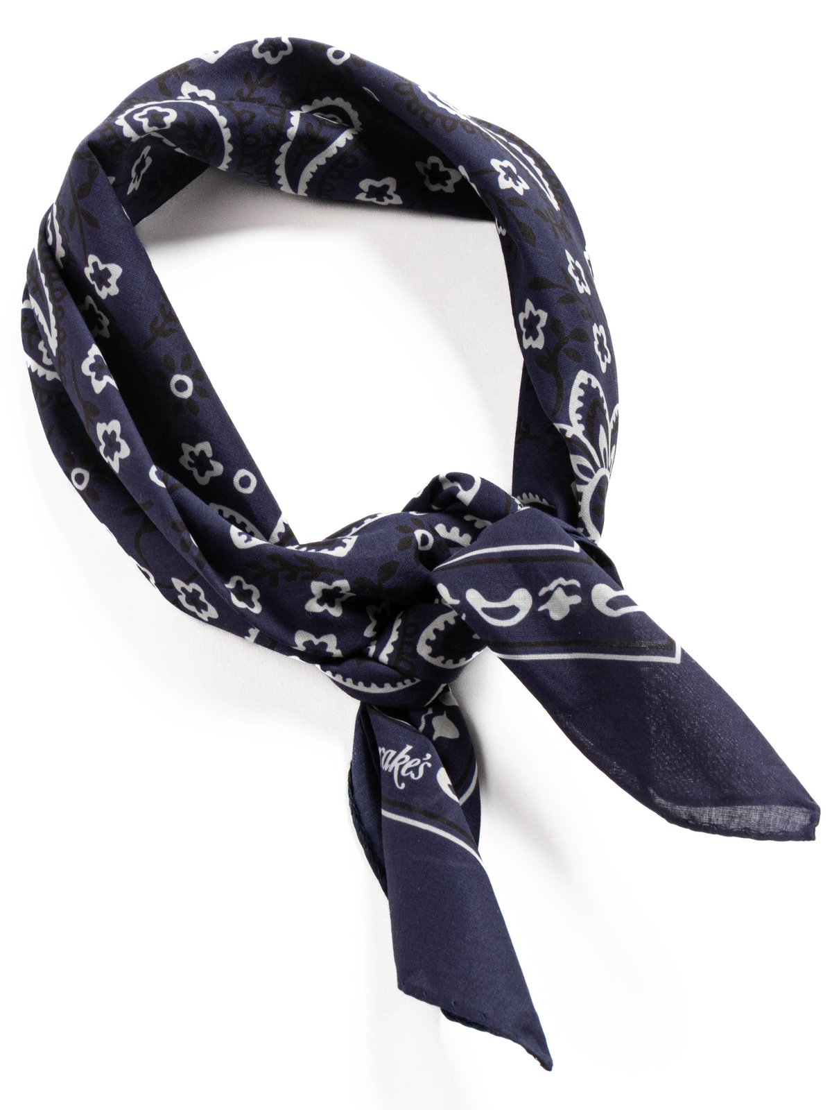 CLASSIC PAISLEY BANDANA NAVY - Image 1