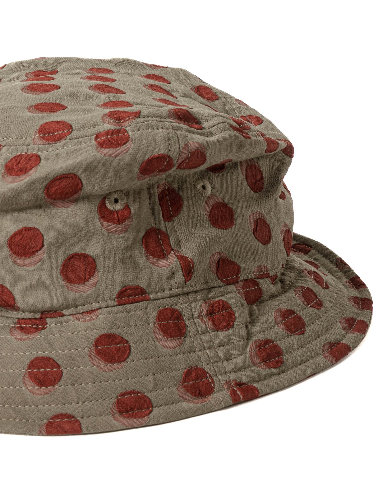 NEEDLES BUCKET HAT POLKA DOT JACQUARD BROWN - Image 2