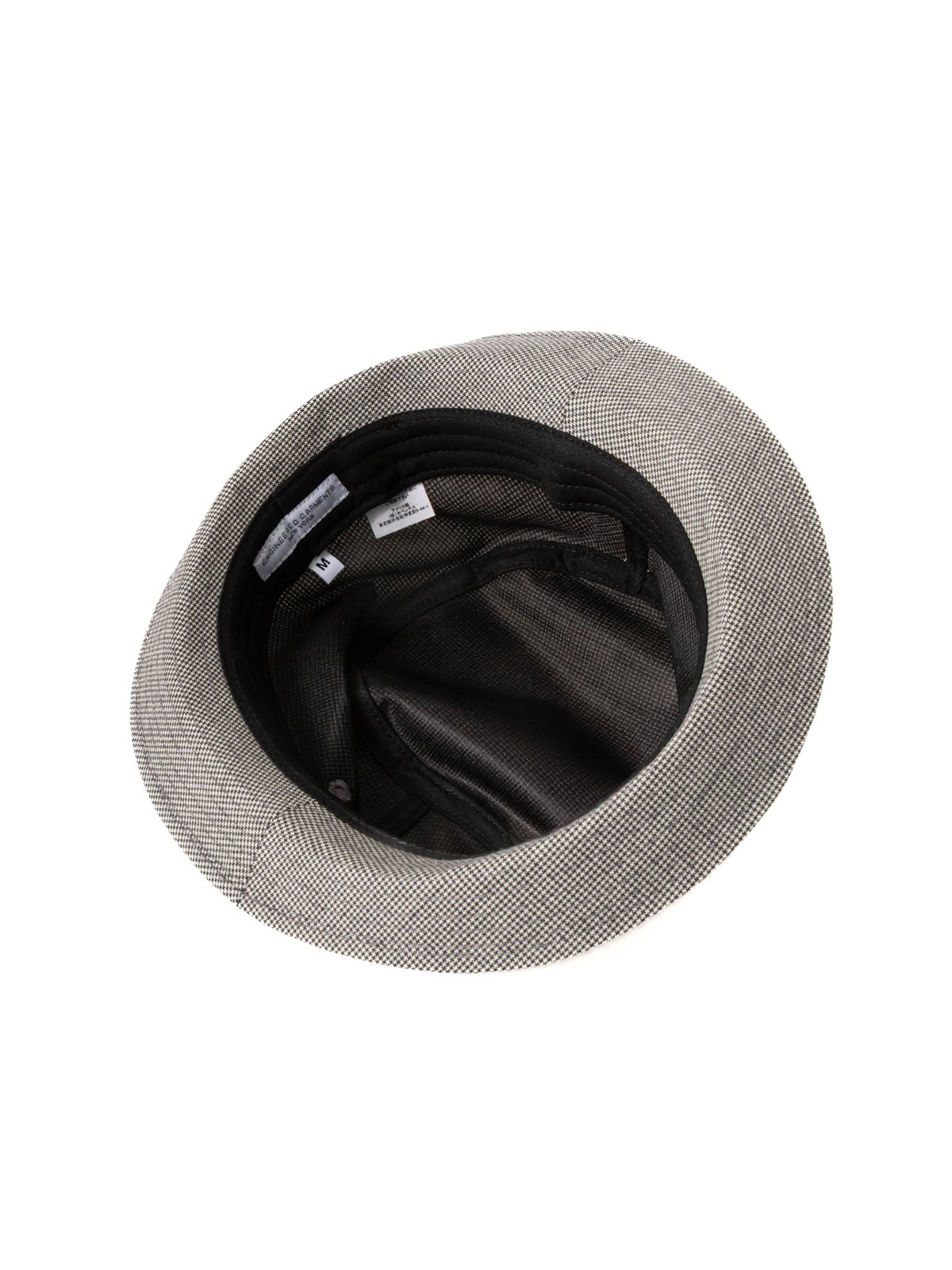 PORKPIE HAT GREY MICRO HOUNSTOOTH TROPICAL WOOL - Image 4