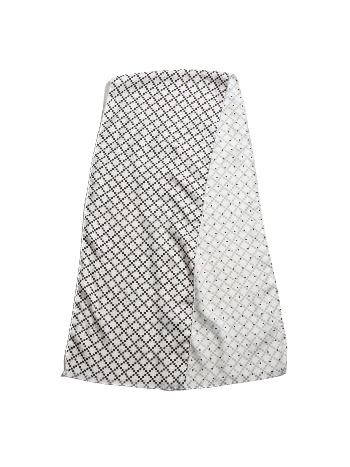 SILK SCARF WHITE - Image 3