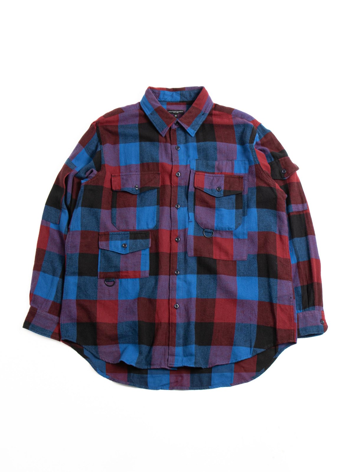 TRAIL SHIRT BLUE/RED COTTON BLOCK CHECK by Engineered Garments – The ...