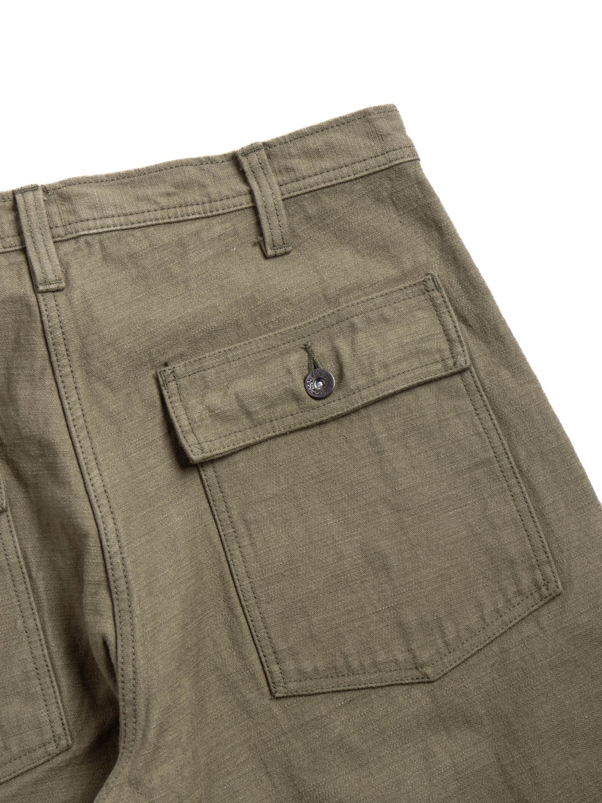 (SJ52BP) HEAVY BACK SATIN BAKER PANTS OLIVE - Image 5