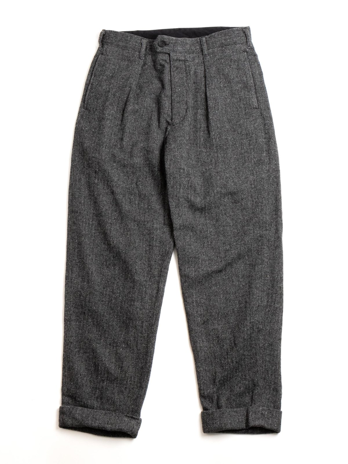 CARLYLE PANT GREY POLY WOOL HERRINGBONE by Engineered Garments – The Bureau  Belfast - The Bureau Belfast