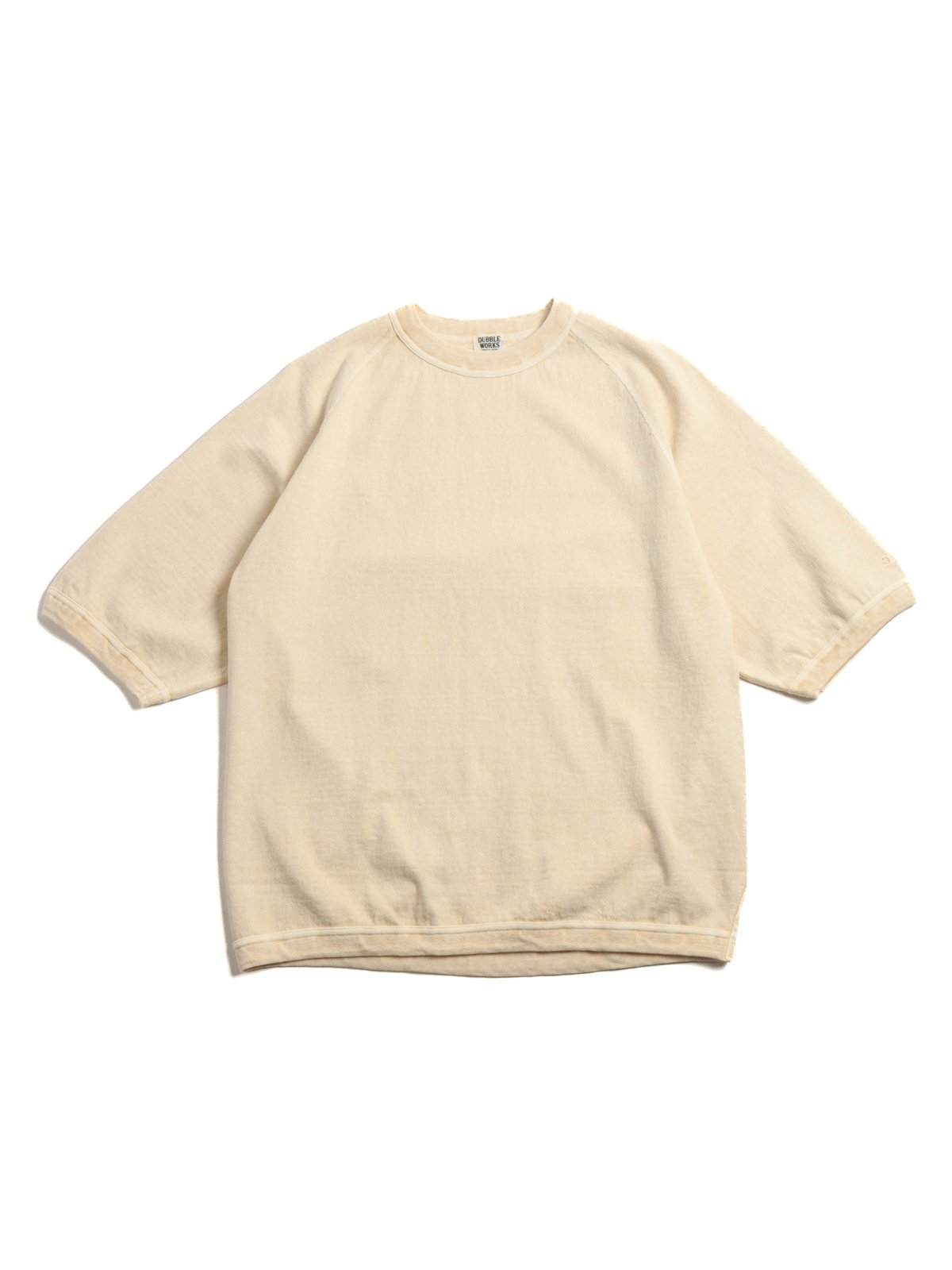 (LOT 37005PD) HEAVY WEIGHT RAGLAN SLEEVE TEE P.D CREAM - Image 1