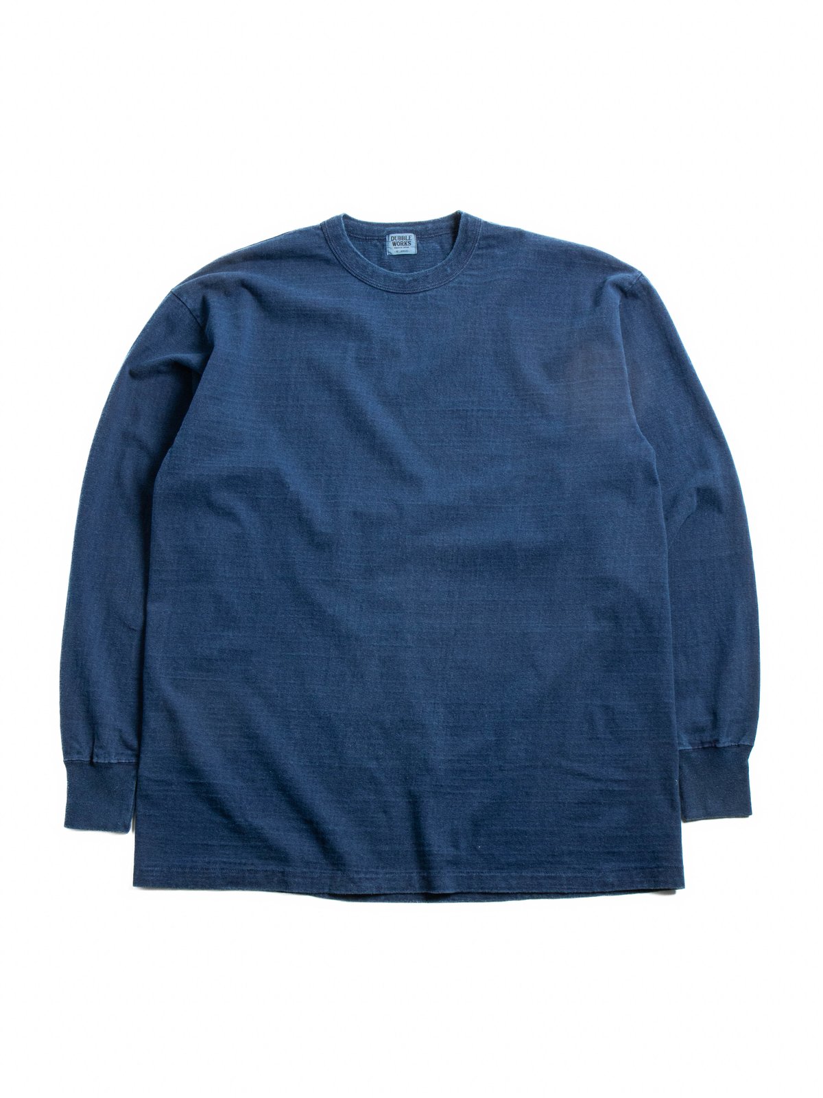 (LOT 55001IND) 7.7OZ MID WEIGHT L/S TEE INDIGO DYE - Image 1
