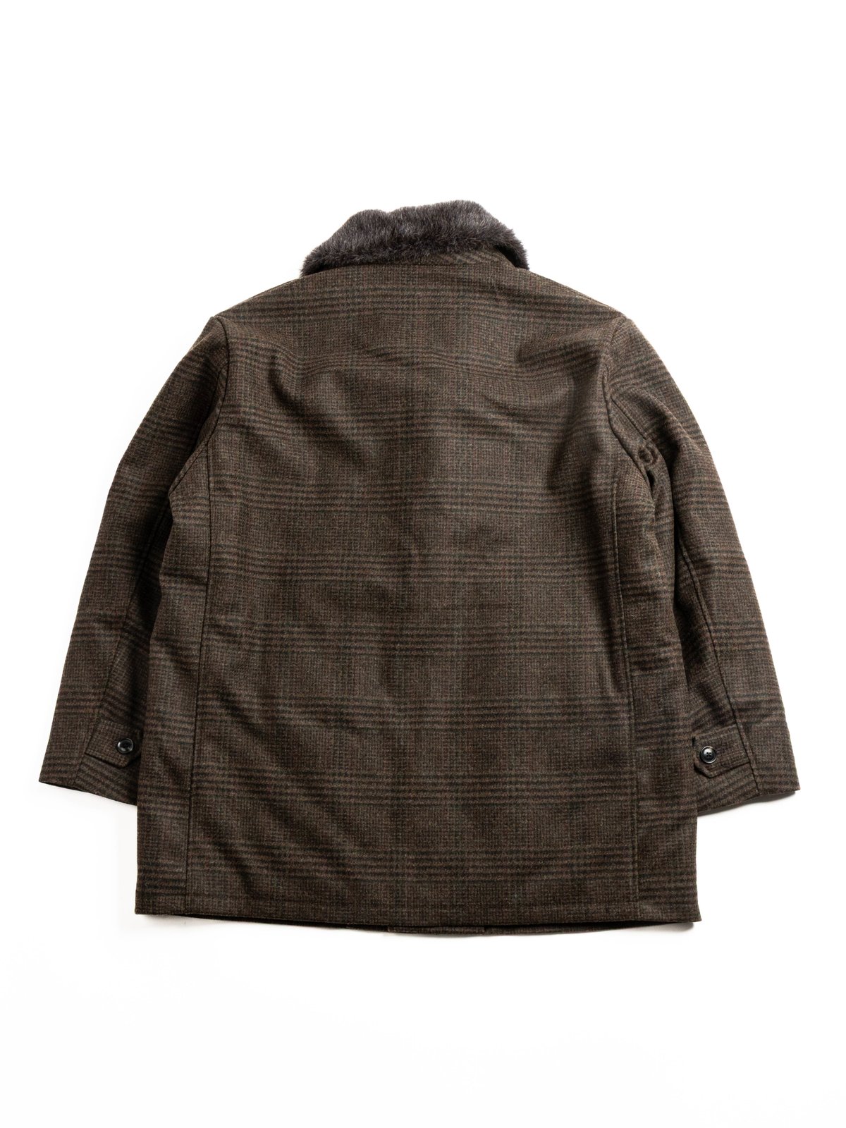 NEEDLES SHAWL COLLAR COAT – WOOL GLEN PLAID OLIVE - Image 6