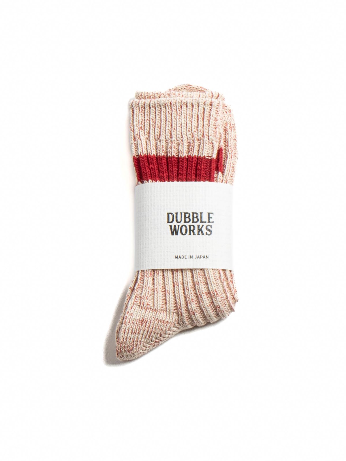 (LOT 9001) LOW GAUGE RIB LINE SOX KINARI RED - Image 1