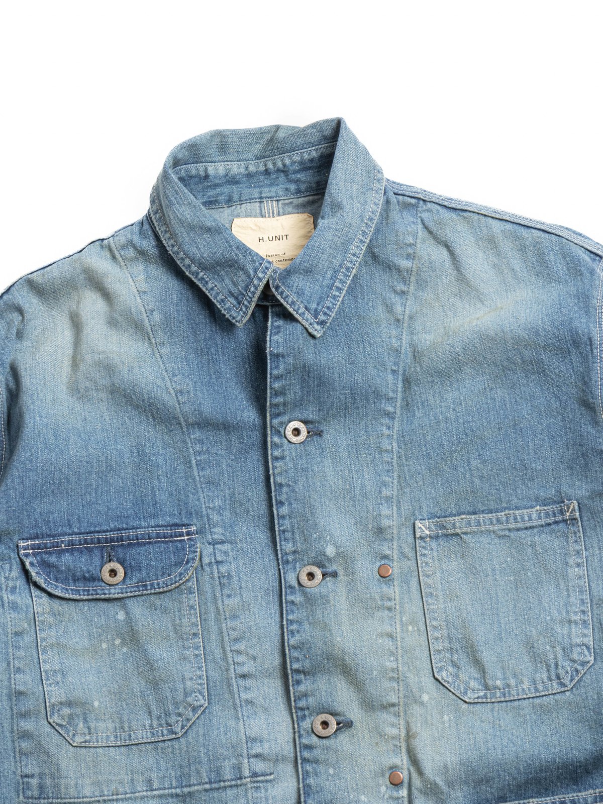 H.UNIT DENIM COVERALL (USED WASH) INDIGO - Image 2