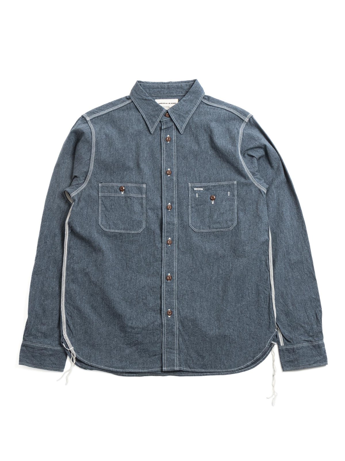 SJCBS23 TWISTED HEATHER SELVEDGE CHAMBRAY NAVY - Image 1