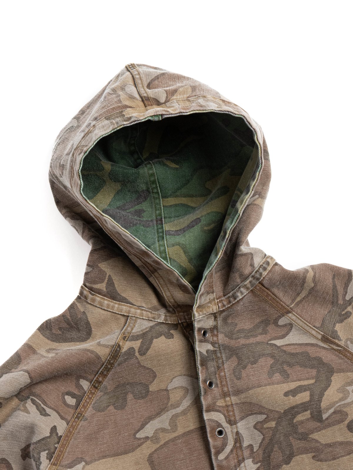 NEEDLES REVERSIBLE HOODED COAT CAMO TWILL - Image 7