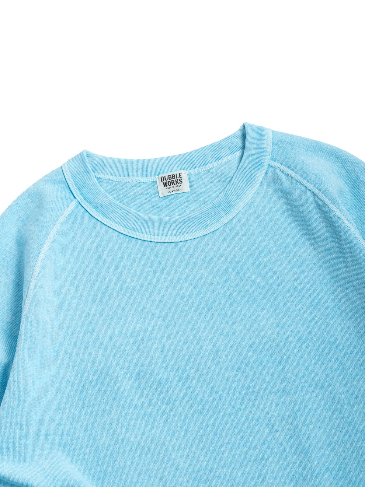 (LOT 37005PD) 9.5OZ HEAVY WEIGHT RAGLAN SLEEVE TEE / PD.LIGHT BLUE - Image 3