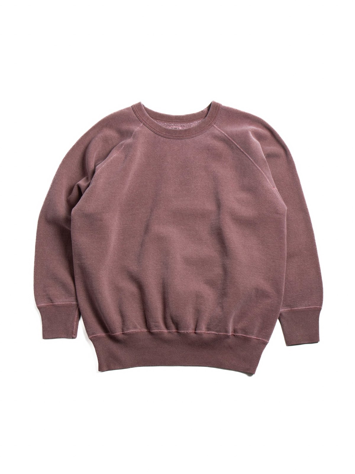 (LOT 83004PD) FLATSEAMS RAGLAN SWEAT SHIRT P.D. BORDEAUX - Image 1