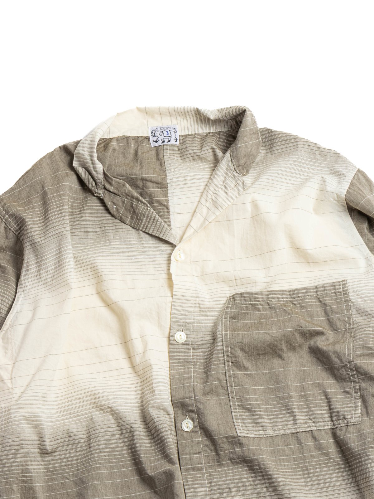 PLASTRON SHIRT DOPPLER STRIPE COTTON CAMBRIC RINSED - Image 2