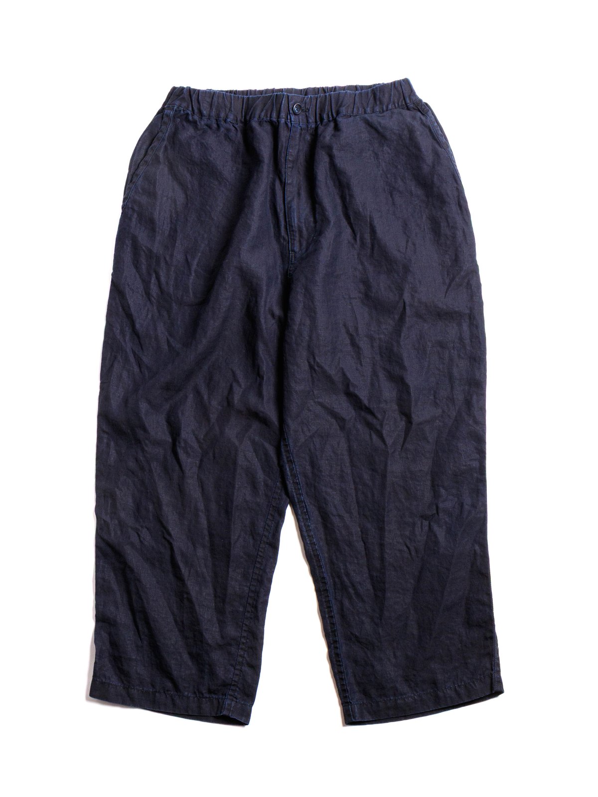 FARMER’S LINEN EASY PANTS NAVY INDIGO - Image 1