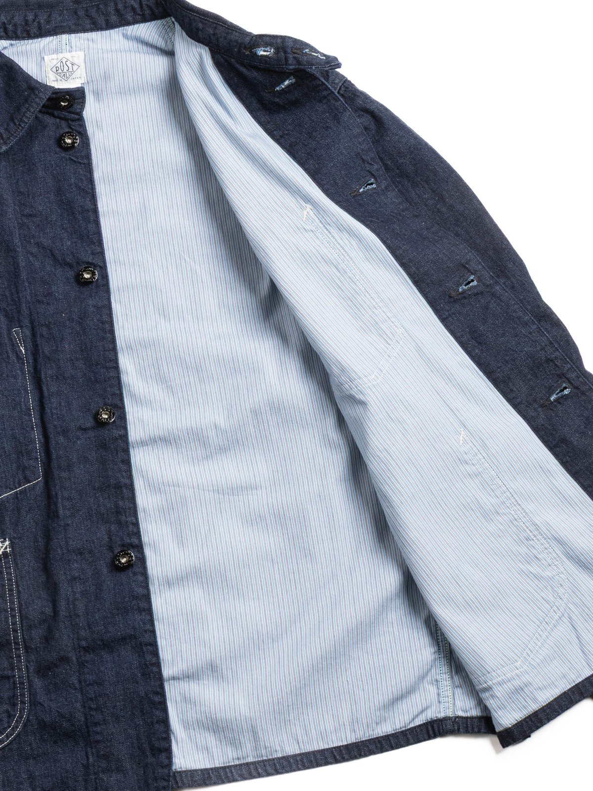 POST 46 W 8oz DENIM X STRIPE SHIRTING INDIGO - Image 5