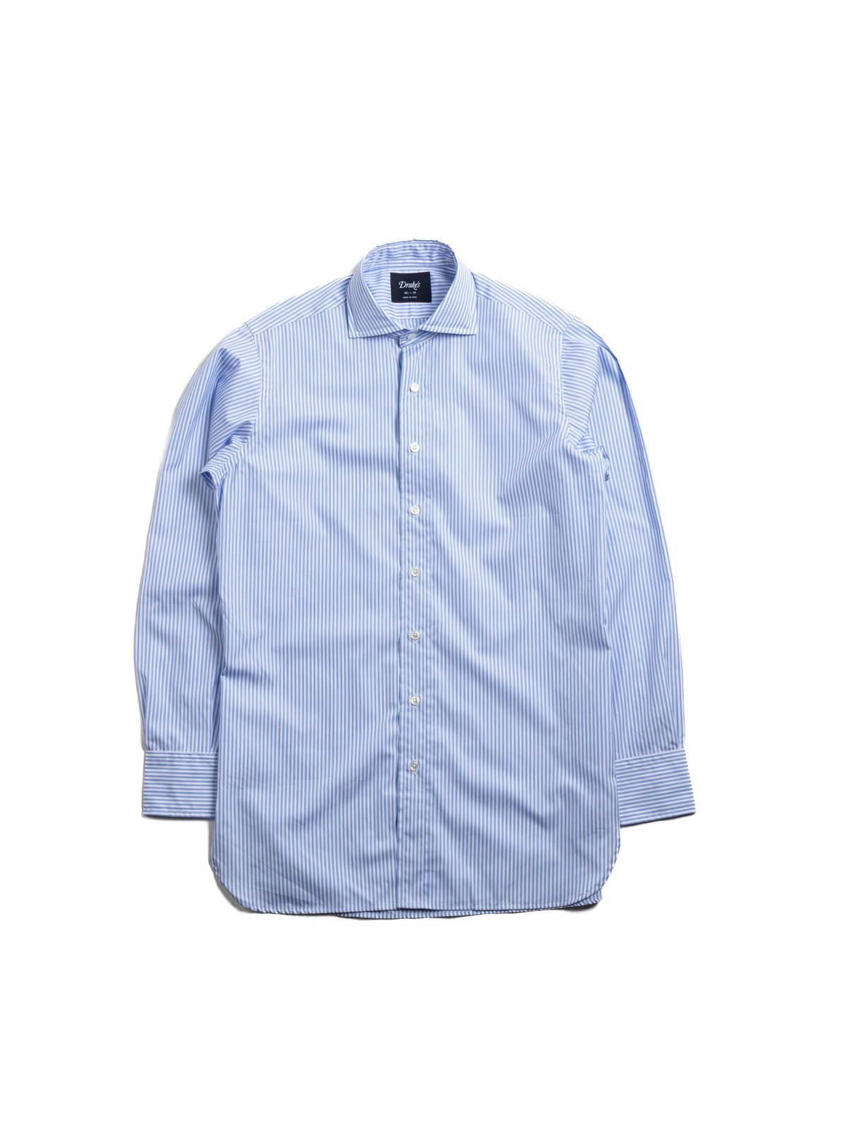 BENGAL STRIPE SPREAD COLLAR POPLIN SHIRT SKY BLUE - Image 1