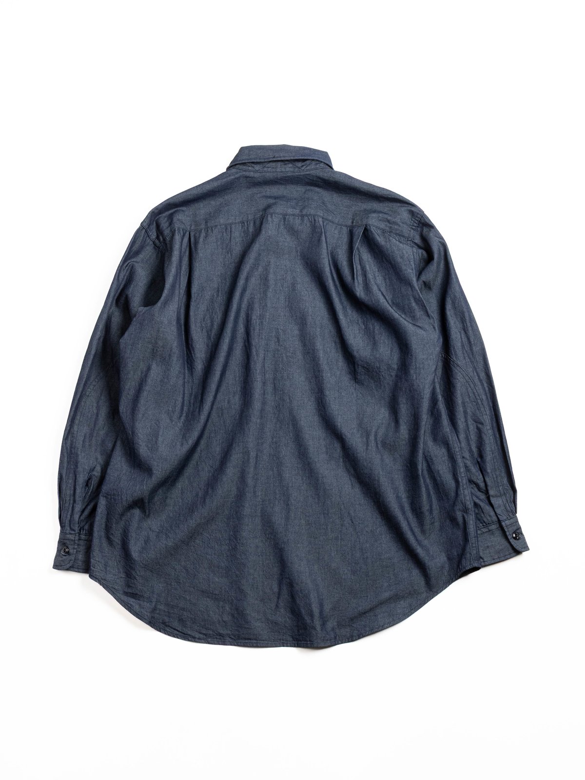 BINOCULAR SHIRT / INDIGO COTTON DENIM SHIRTING - Image 5