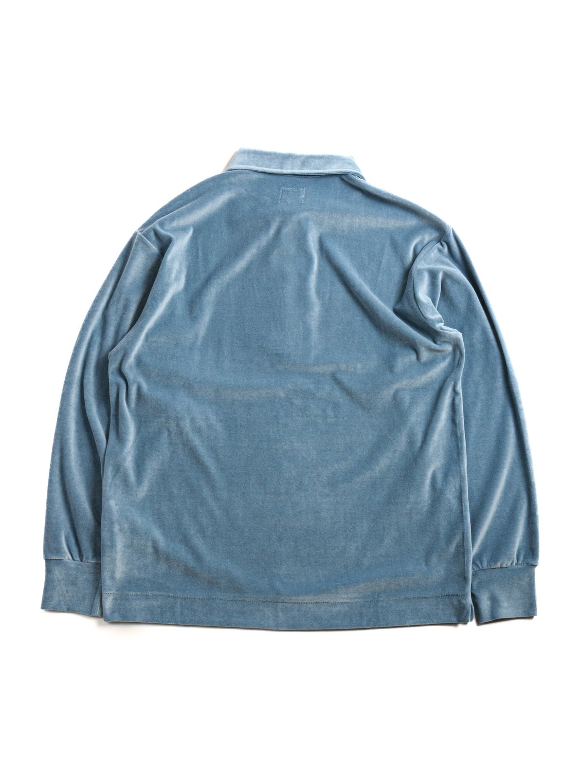 NEEDLES PULLOVER SHIRT VELOUR JERSEY LT. BLUE - Image 4