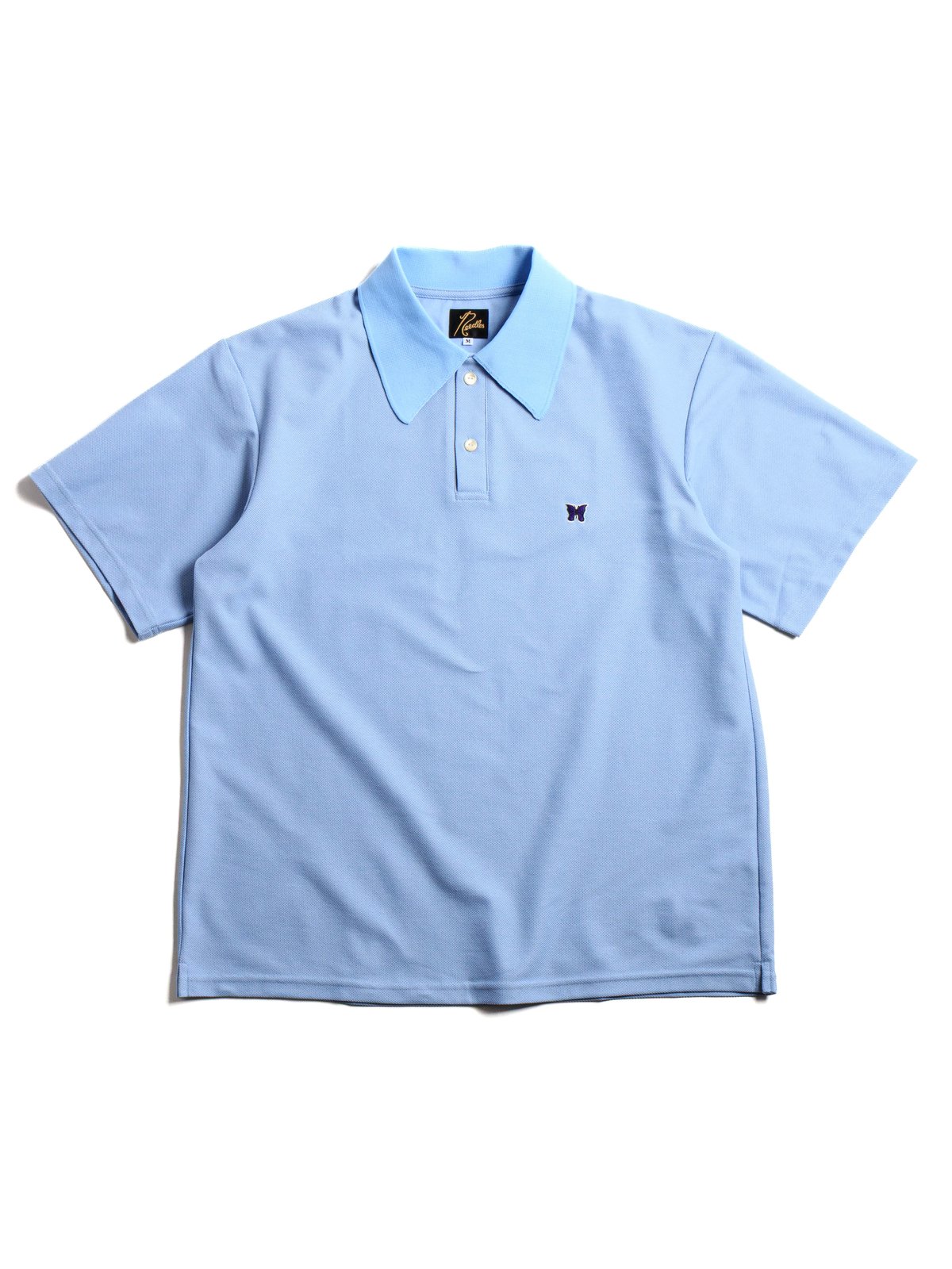 NEEDLES S/S POLO SHIRT POLY PIQUE SAX - Image 1