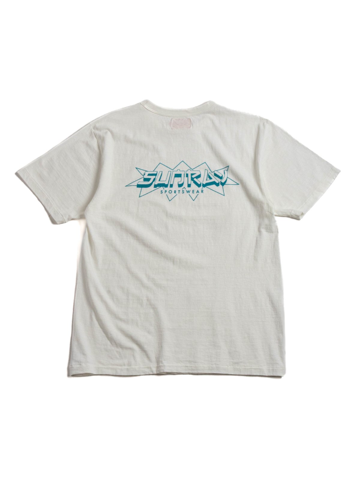 HALEIWA S/S T–SHIRT OFF WHITE / BLUE PRINT - Image 1