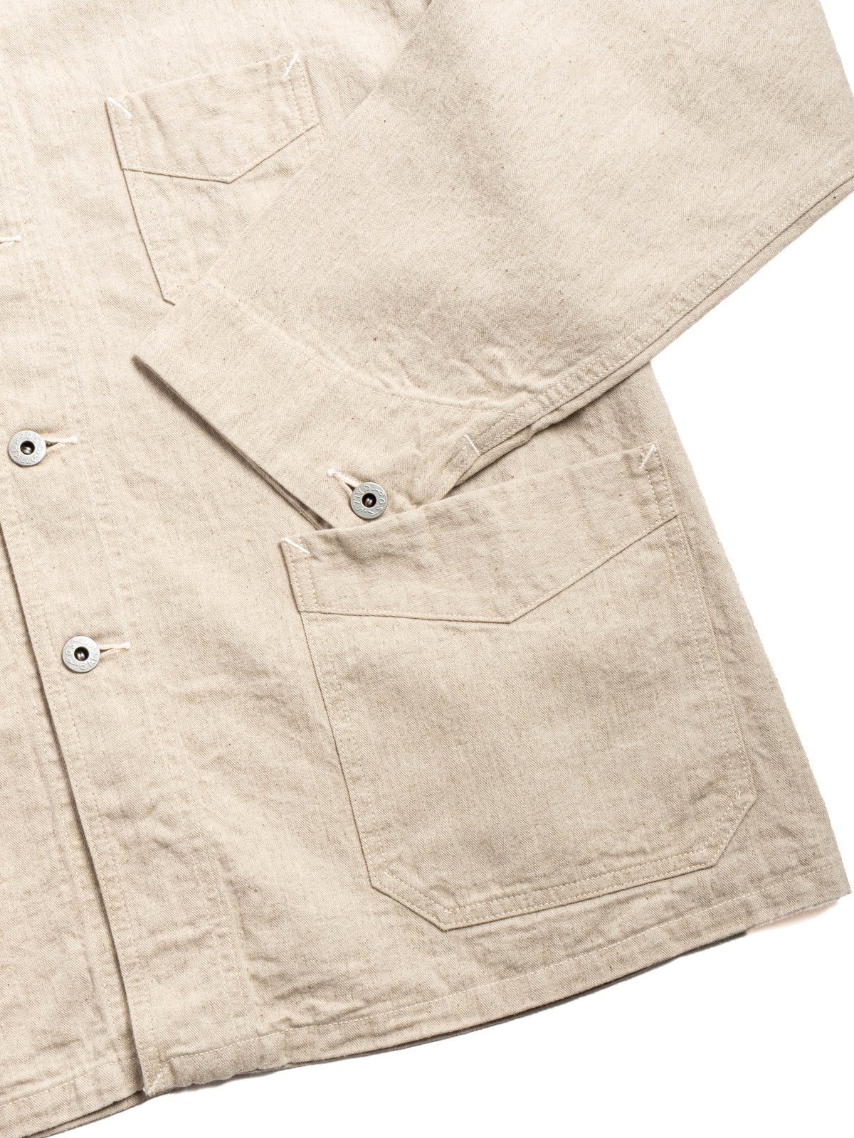 (3135&ndash;LHN) POST CHINOIS TRAVAIL 2 / LINEN COTTON HBT / NATURAL - Image 3