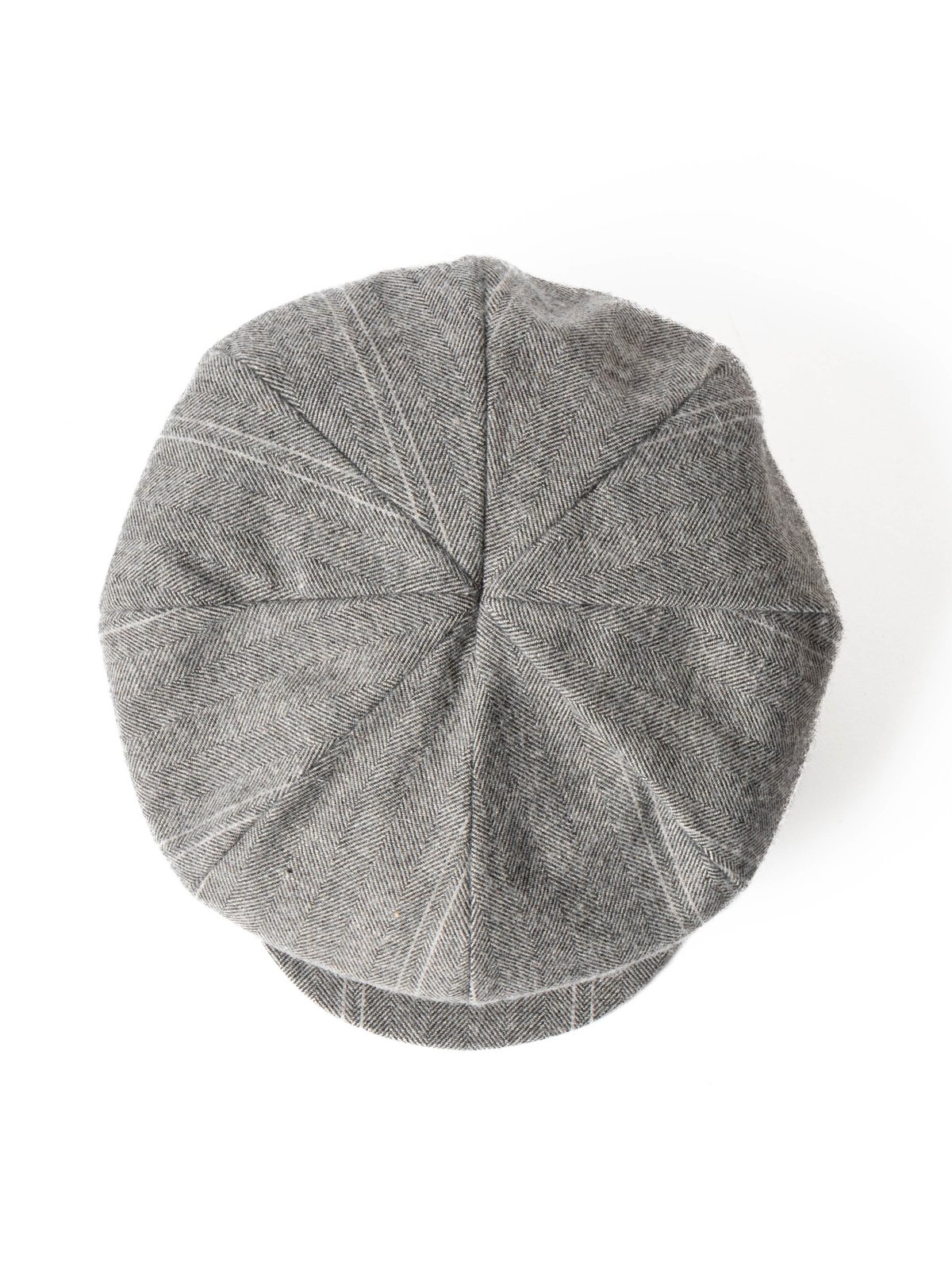 NEWSBOY CAP LT GREY WOOL STRIPED HB - Image 4