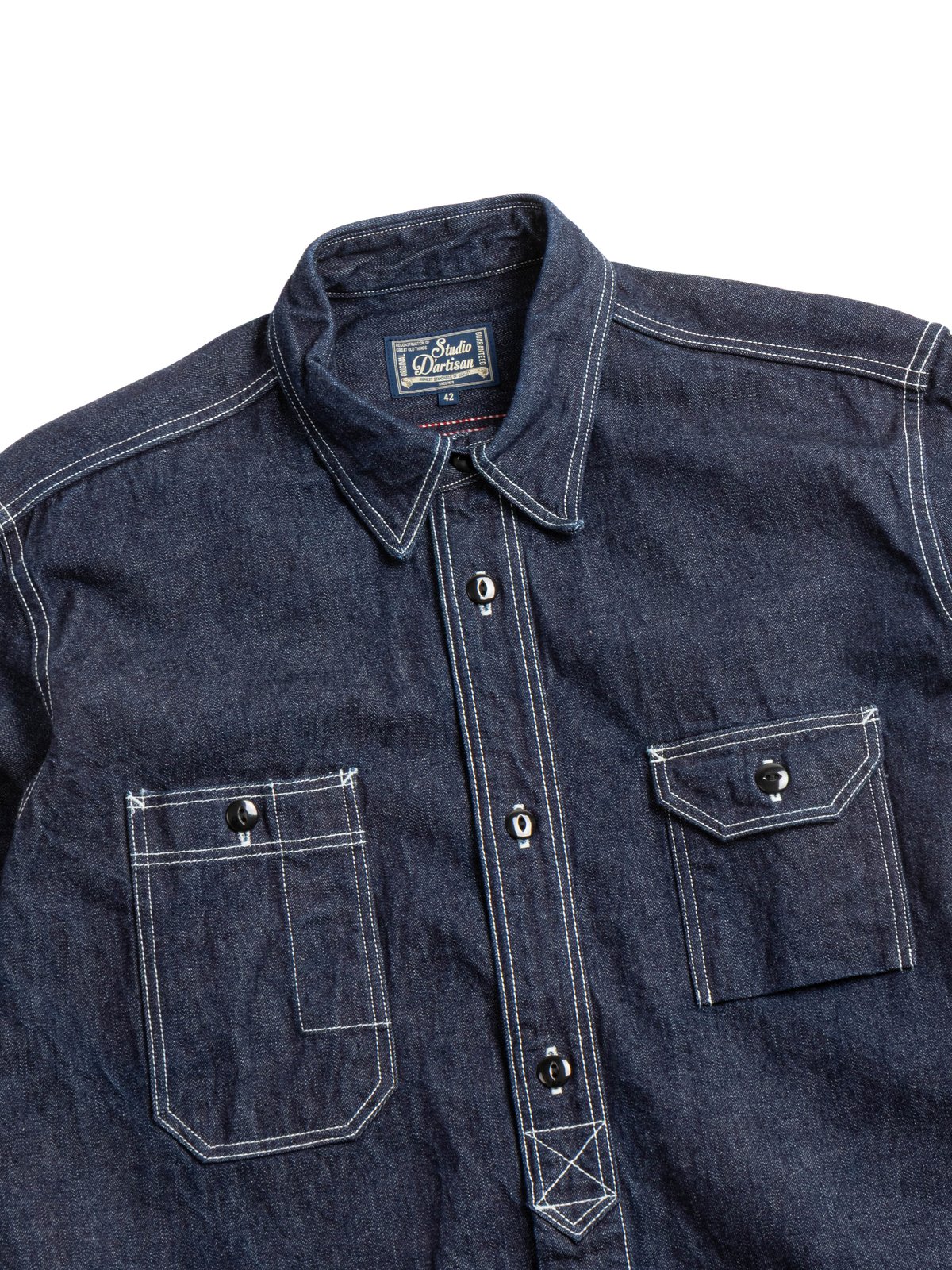 NO.5333B DENIM WORK SHIRT INDIGO - Image 2