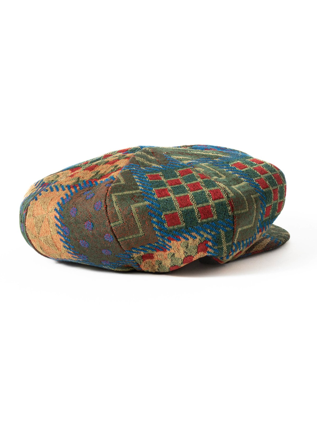 NEWSBOY CAP MULTI COLOR GEOMETRIC PW JACQUARD - Image 3