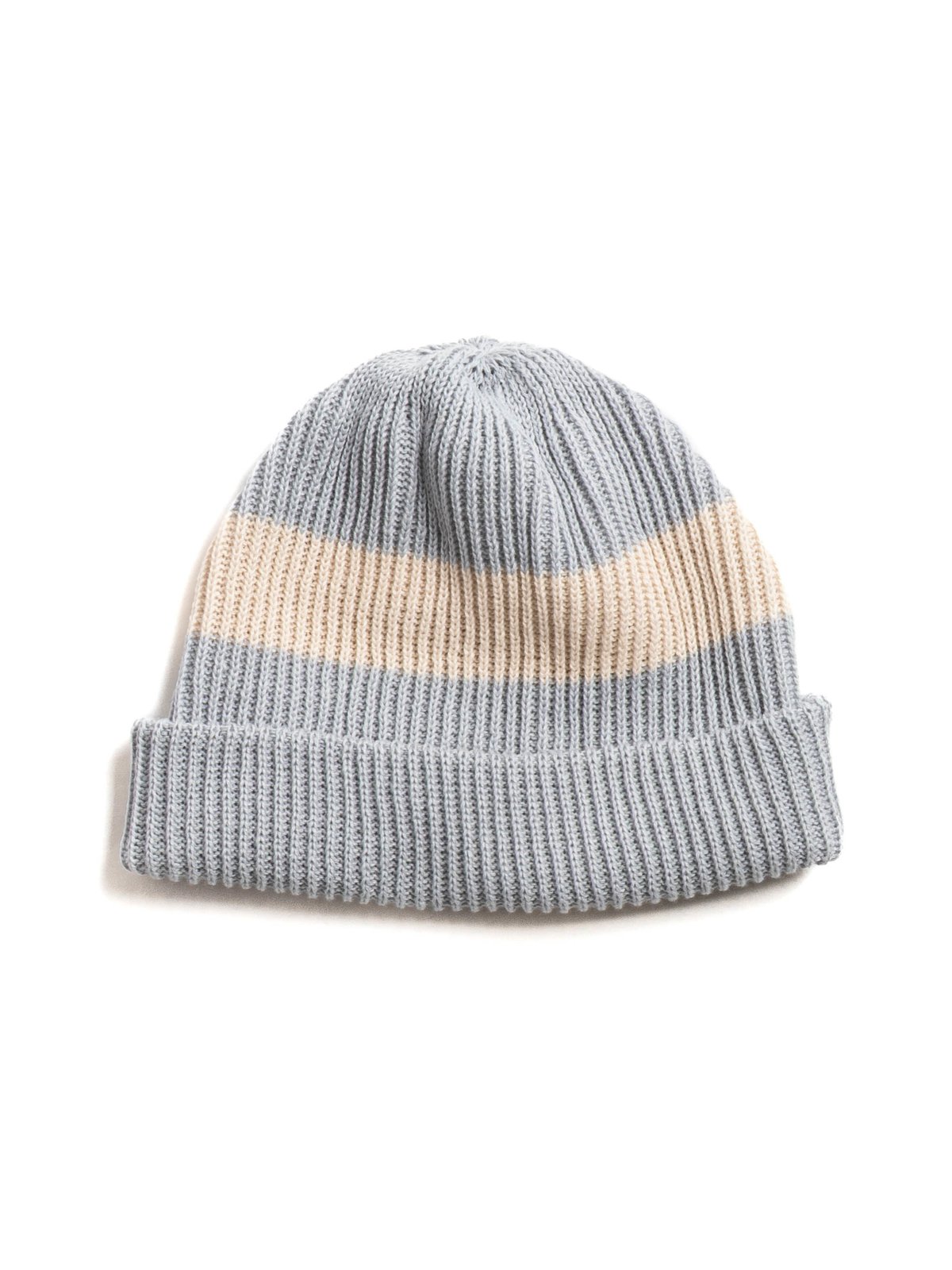 (R5164) COTTON FLUX STRIPED BEANIE ICE BLUE - Image 2