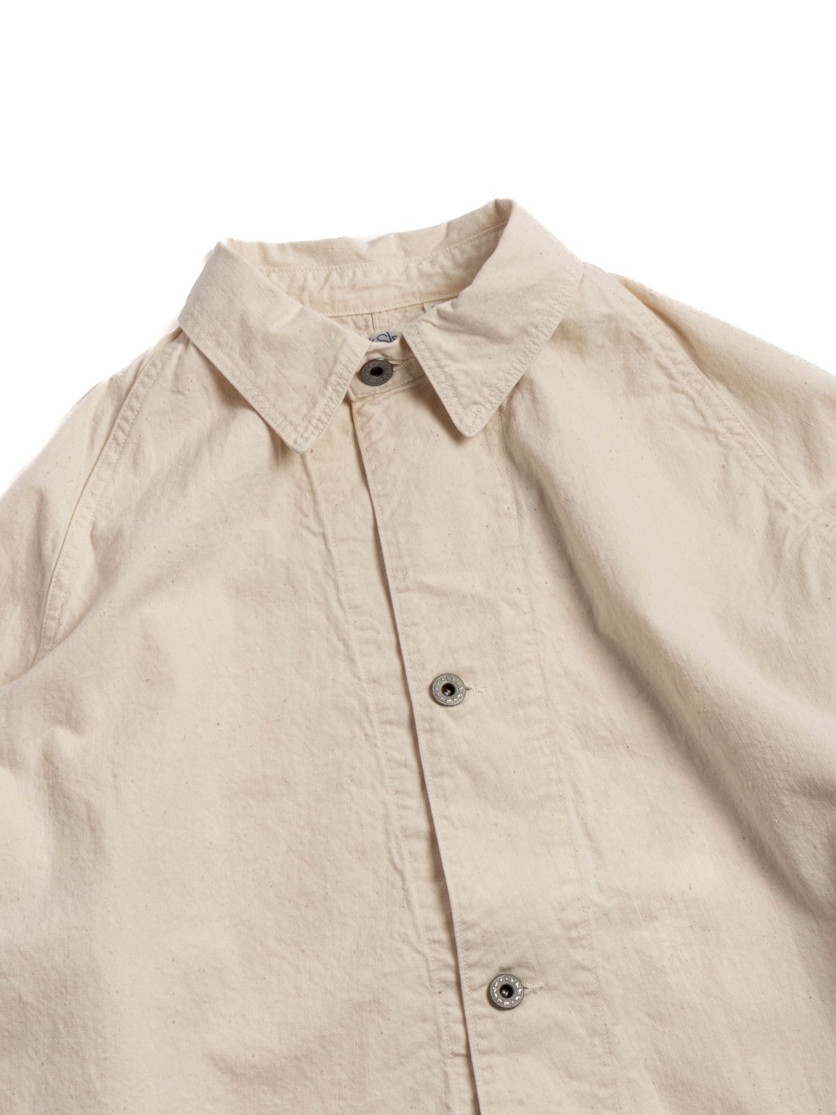 (6142&ndash;66) WWII 40&rsquo;s DENIM COVERALL ECRU (LOOSE FIT) - Image 1