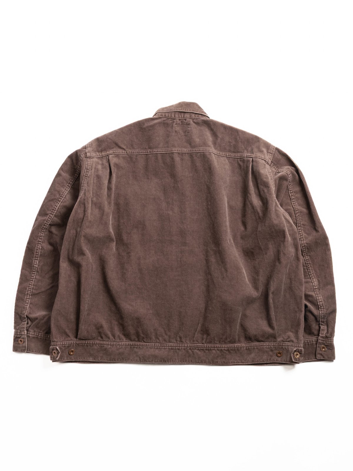 H.UNIT CORDUROY ZIP WORK JACKET (UW) BROWN - Image 5