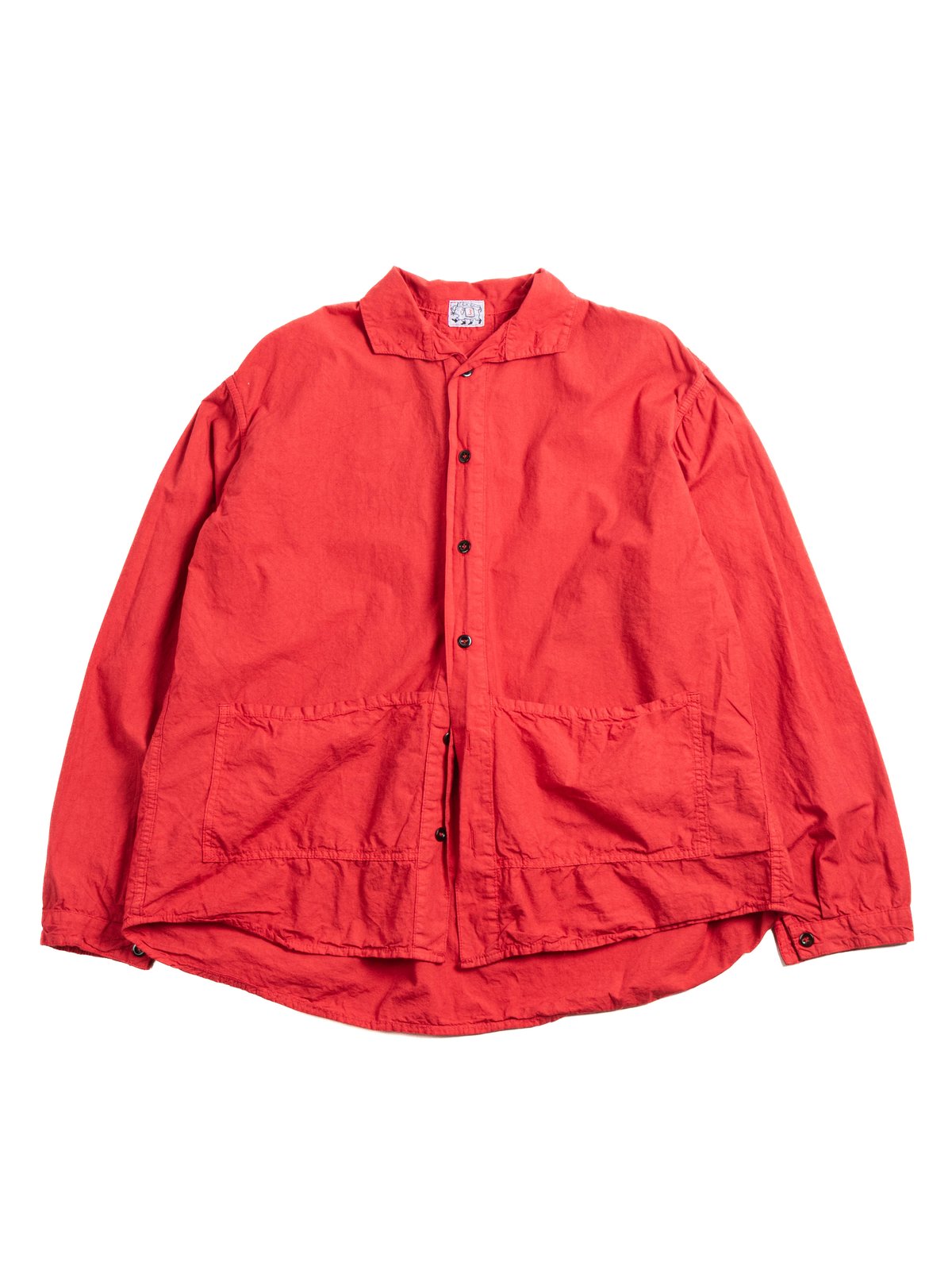 TYPE 468 FLIPPED COLLAR SHIRT ECRU LAWN ROYAL MAIL RED - Image 1