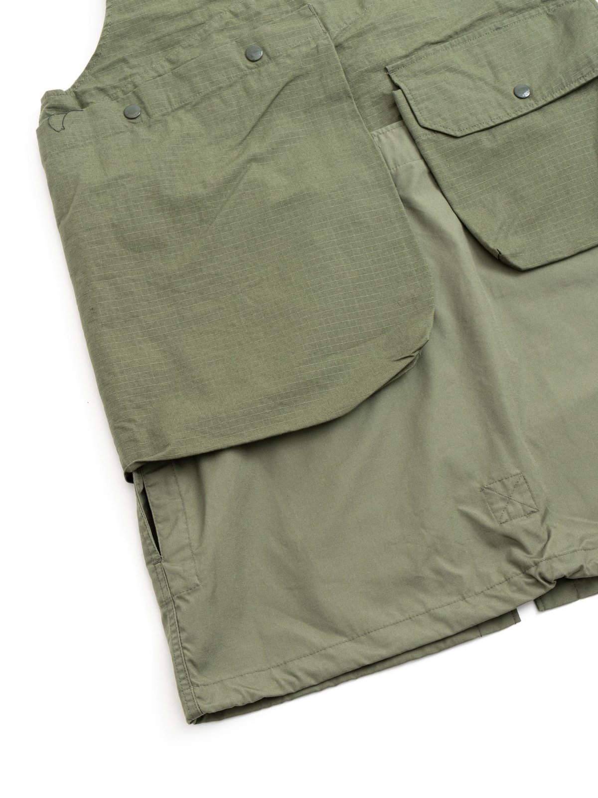 FISHING VEST OLIVE COTTON RIPSTOP - Image 4