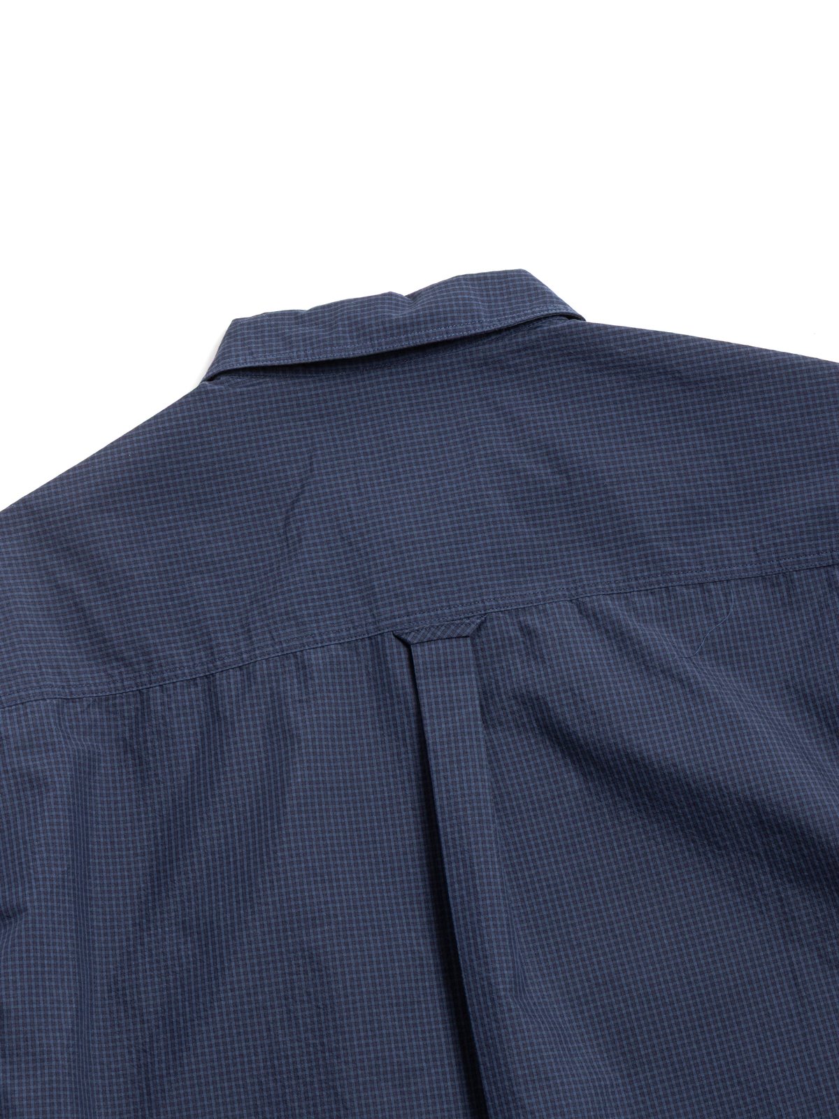 HORLISUN JOSHUA SMALL CHECK S/S SHIRT JACKET NAVY  - Image 3