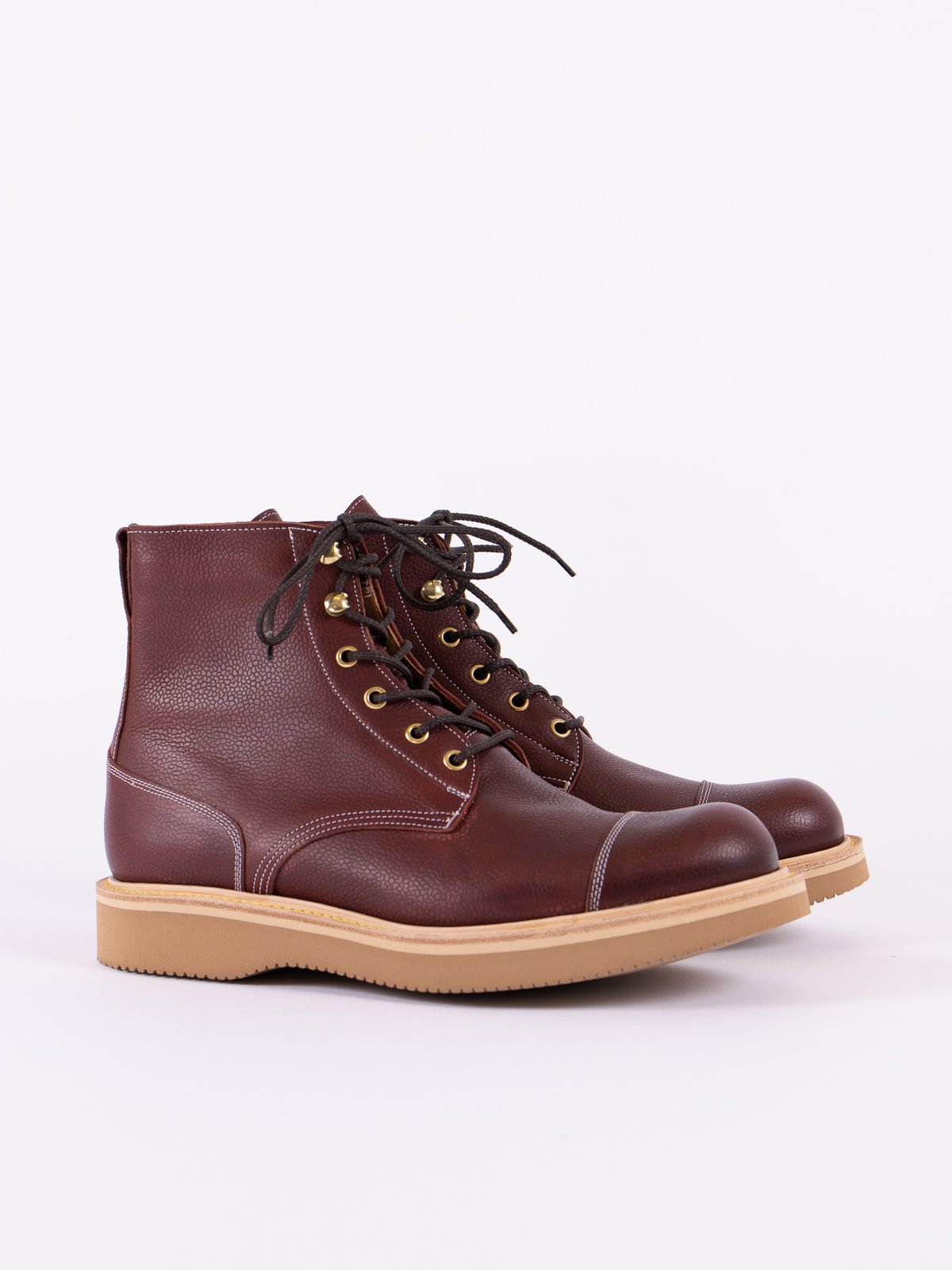 Burgundy Zug Grain TBB Combat Boot by Tricker’s For The Bureau – The ...