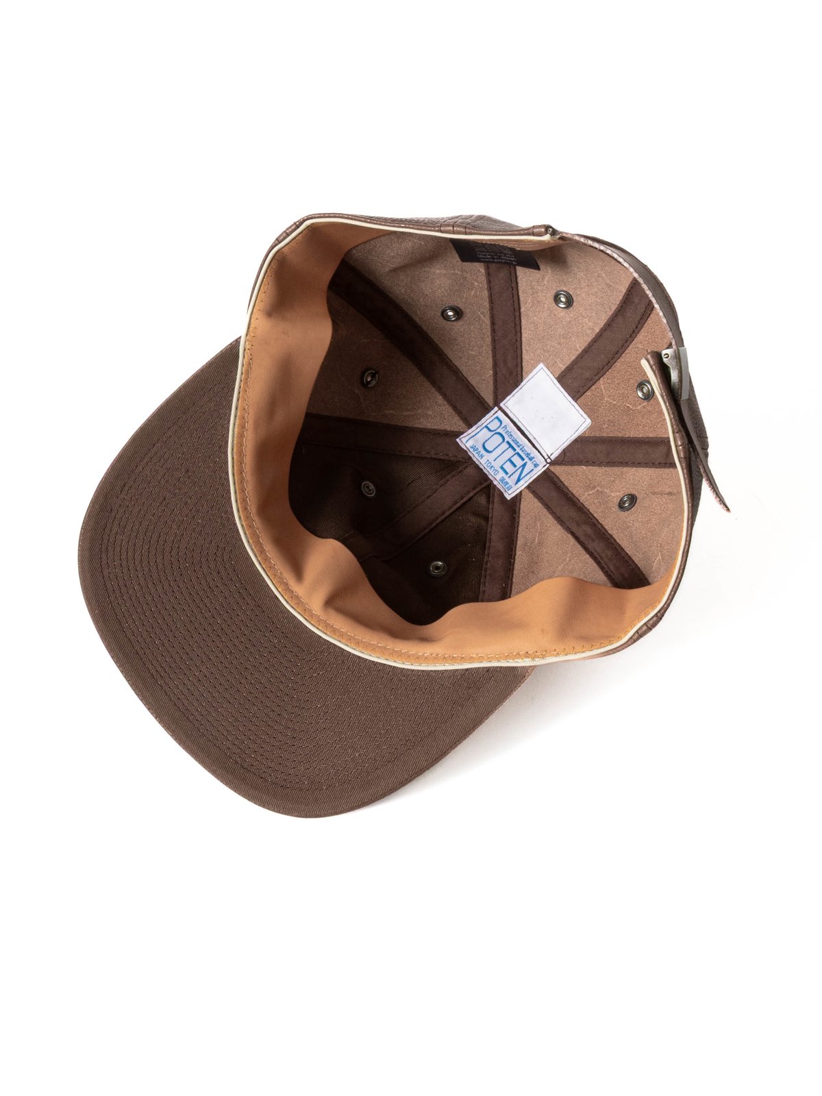 POTEN 8 PANEL BASEBALL CAP BOWN LEATHER - Image 5