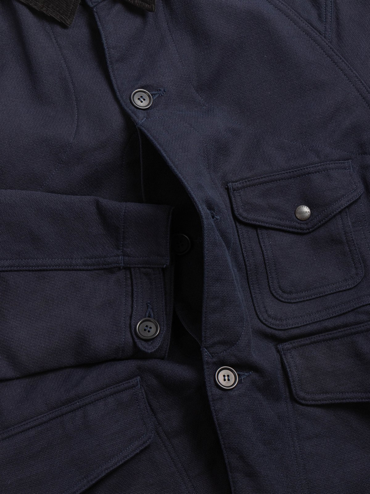 (CJ001) GAME JACKET HUNTING DOBBY CLOTH NAVY - Image 3