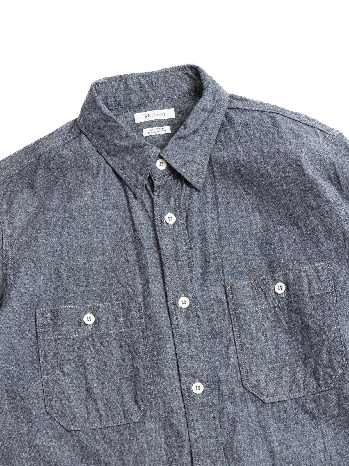 SELVEDGE INDIGO CHAMBRAY WORK SHIRTS INDIGO - Image 2