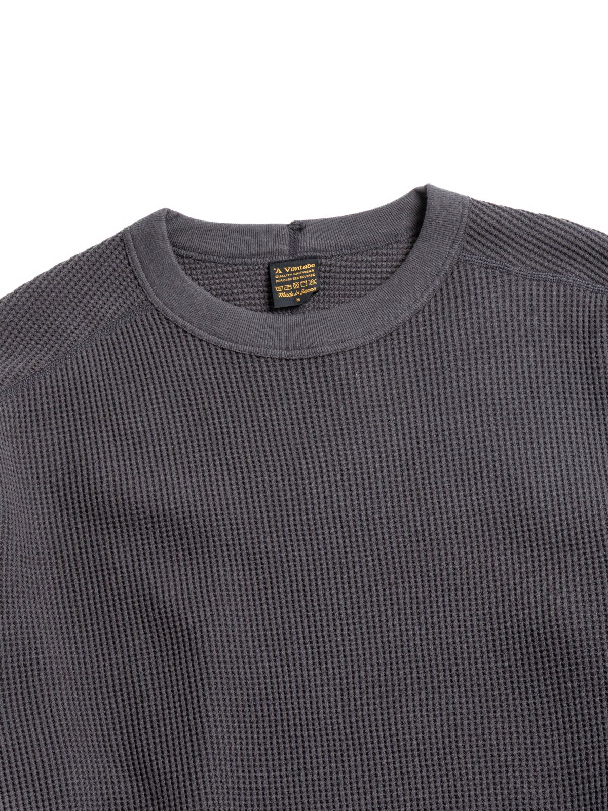 BIG WAFFLE CREW TOP CHARCOAL - Image 2