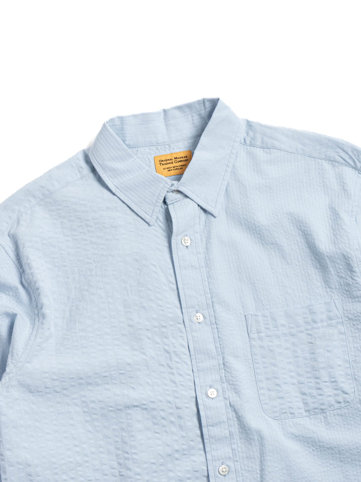 (OM45645.33) ENGINEERED SEERSUCKER WEAVE SHIRT BLUE - Image 2