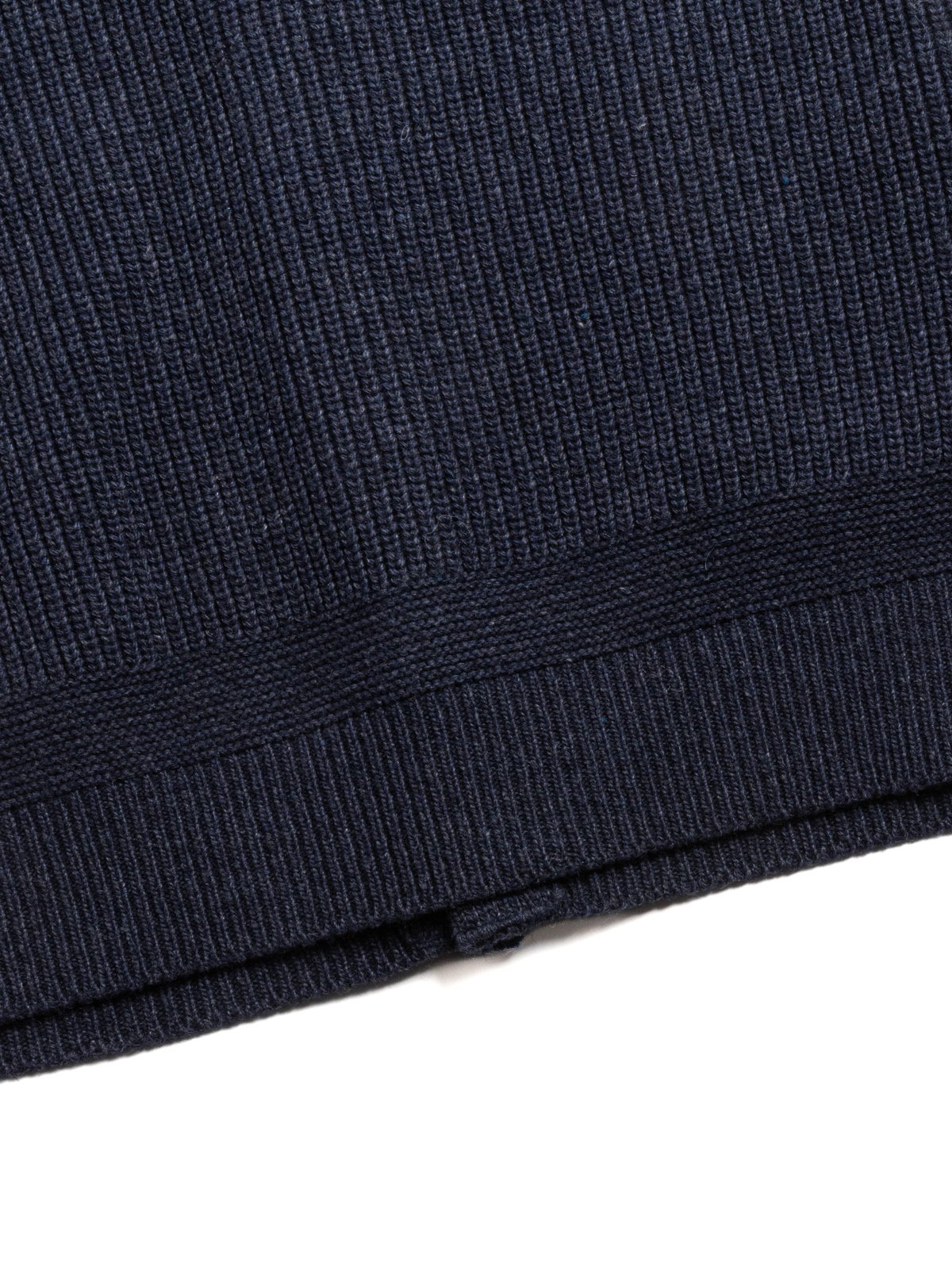 HEAVY WOOL ROUND CARDIGAN INDIGO - Image 4