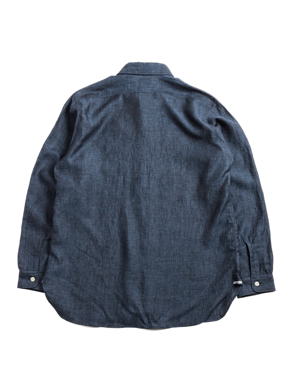 NEEDLES WORK SHIRT LINEN CHAMBRAY BLUE - Image 5