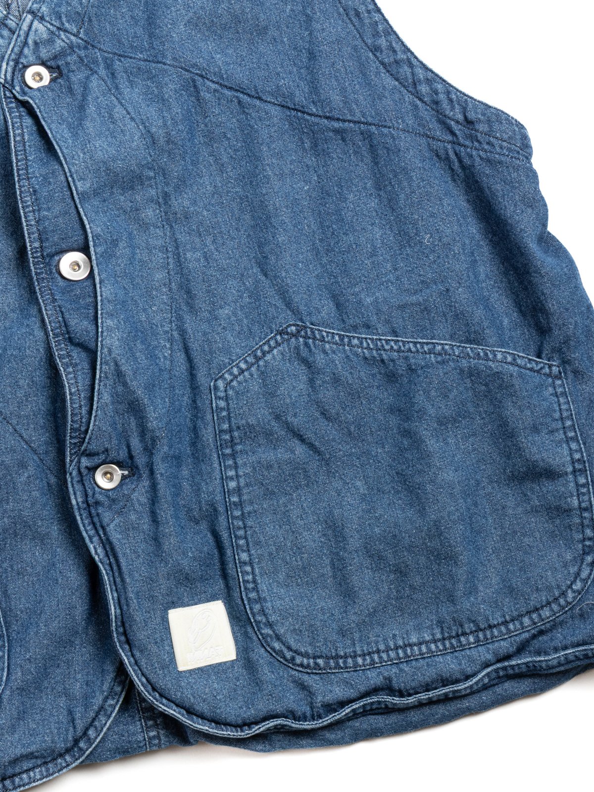 (09&ndash;D02) DENIM HUNTING VEST BLUE - Image 3