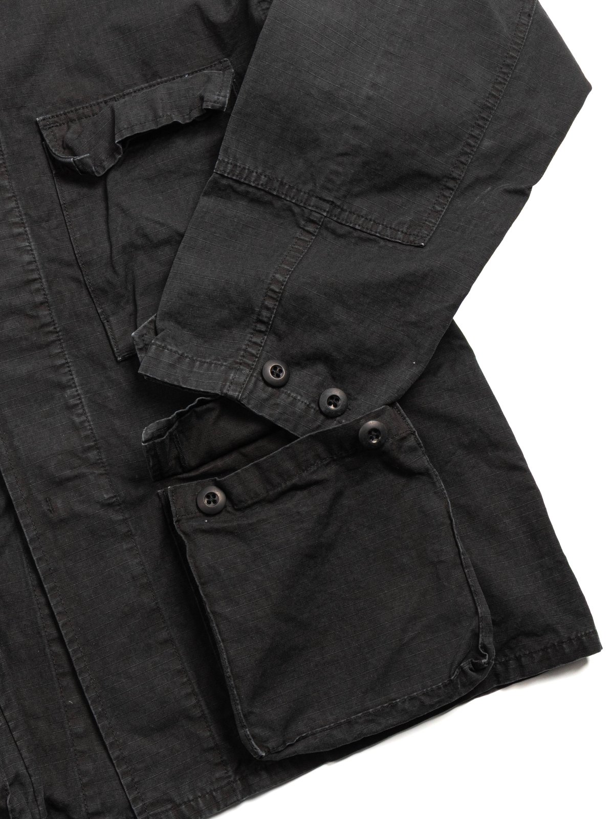 (6110) B.D.U. JACKET RIPSTOP BLACK STONE - Image 3