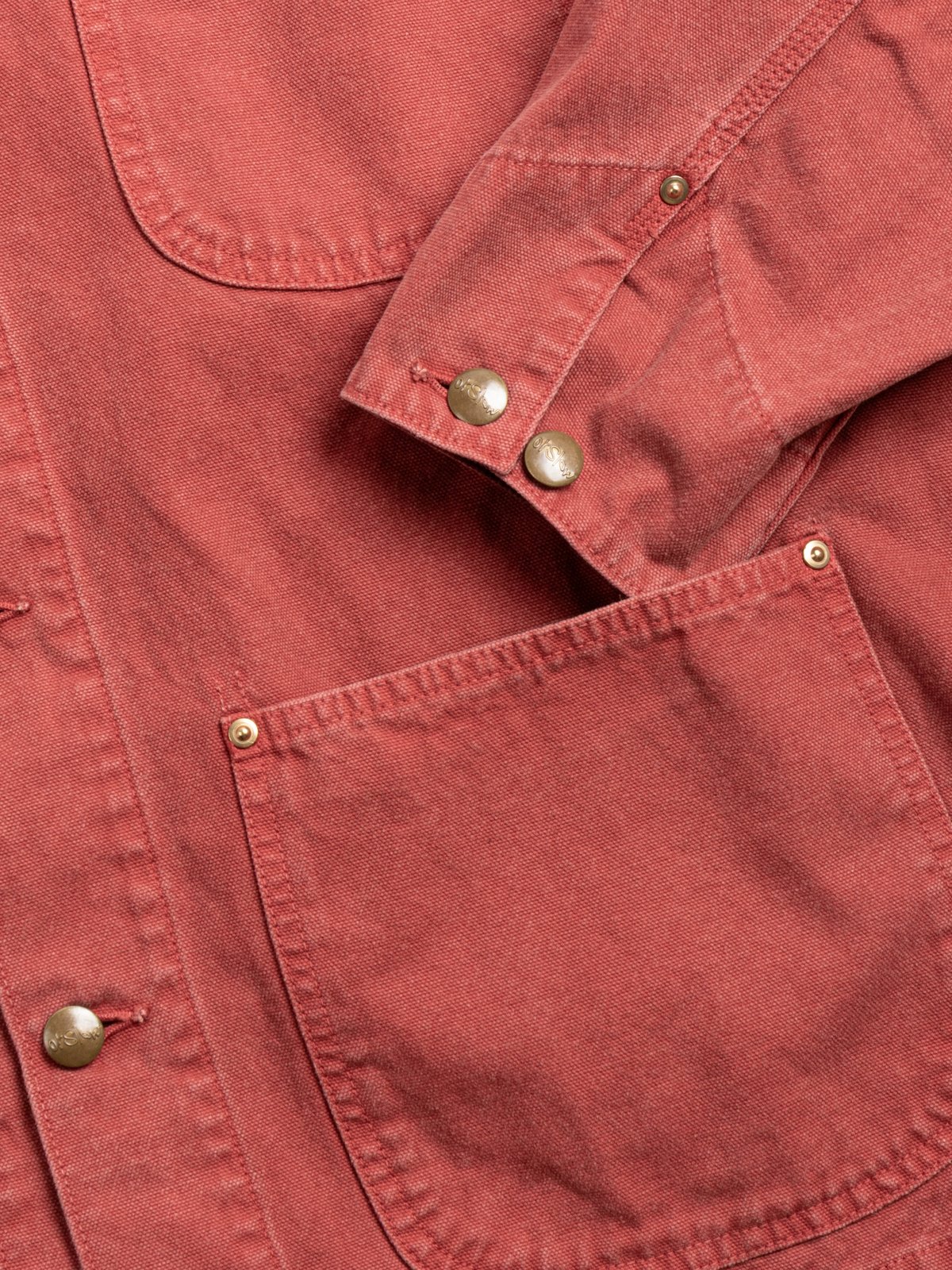(6034) RELAX FIT OXFORD COVERALL RED - Image 3