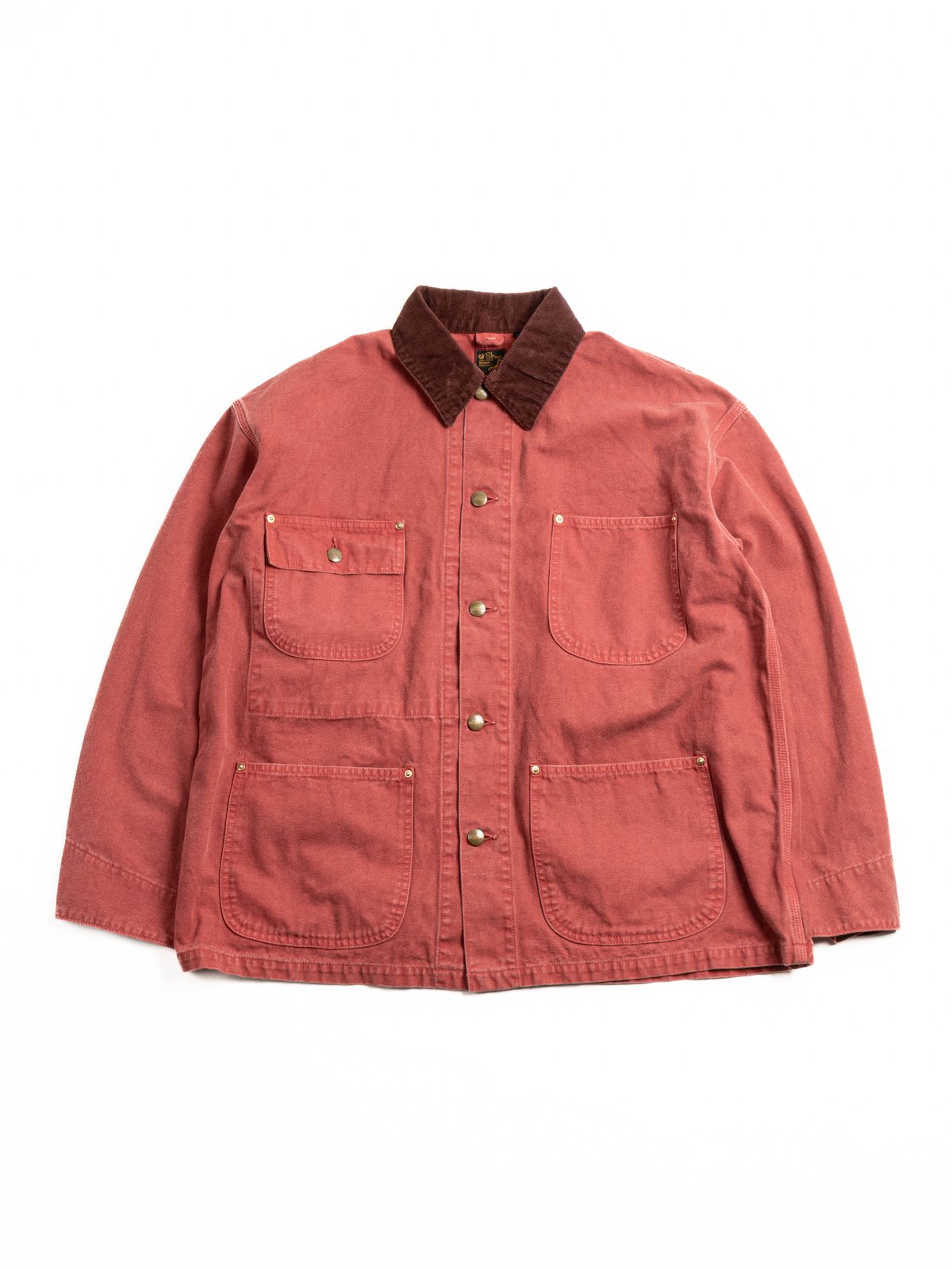 (6034) RELAX FIT OXFORD COVERALL RED - Image 1