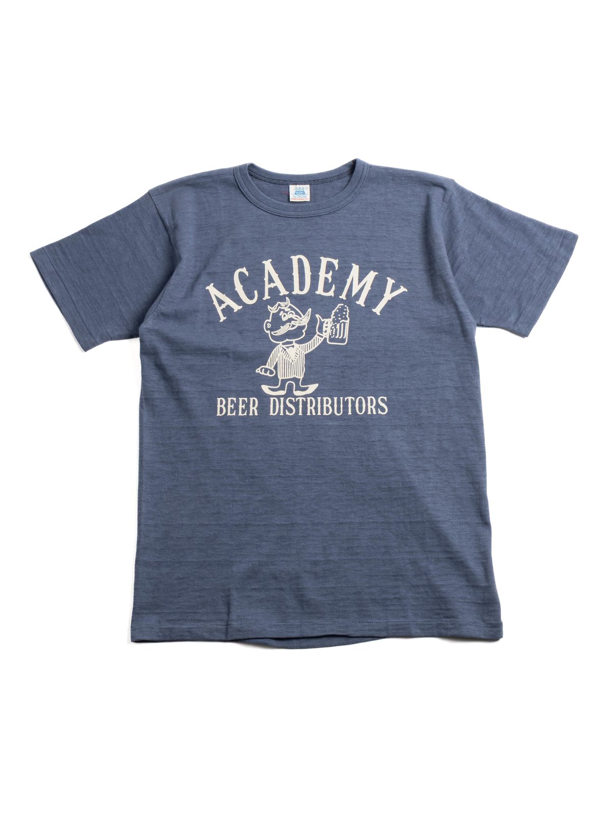 (JG–CS06) ACADEMY BEER DISTRIBUTORS T–SHIRT  FADE BLUE - Image 1